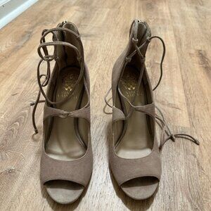 VINCE CAMUTO | Women's Brown Lace-Up Heels